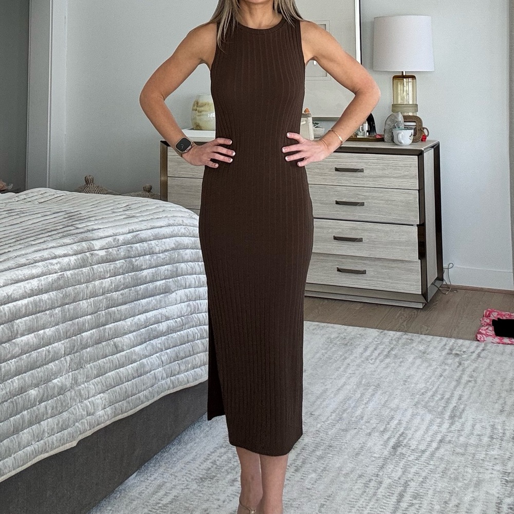 Z Supply Ribbed Brown dress